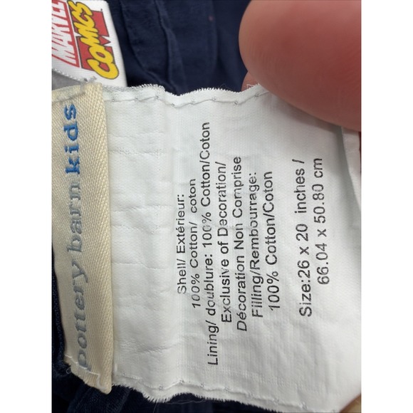 Pottery Barn Kids "Spiderman" Quilted Standard Sham Set Of 2 Pillowcase READ PLZ - Picture 6 of 8